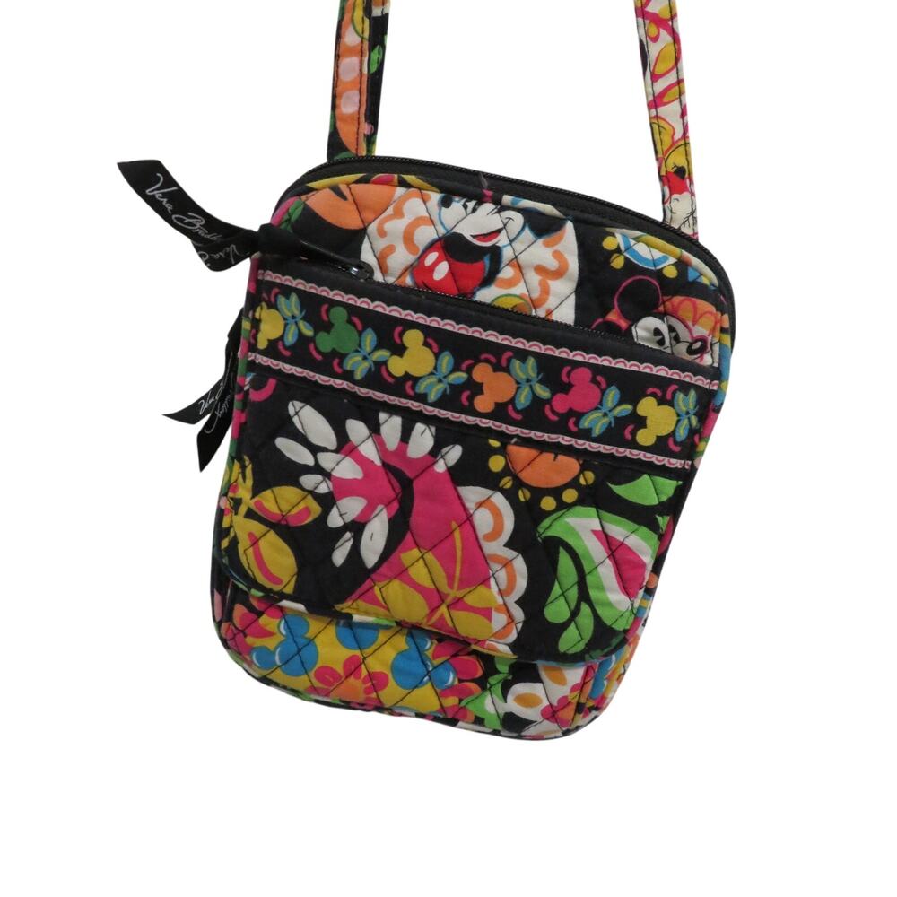 Vera Bradley Disney Parks Mickey Floral Quilted Mini Crossbody Bag Whimsical